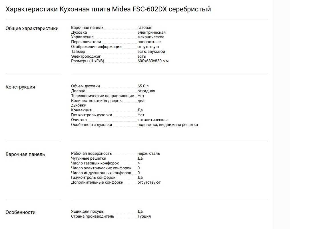 ПлитыMIDEA FSC-602DX/900BX/911EX/MILANO C63K41E/01 Retro