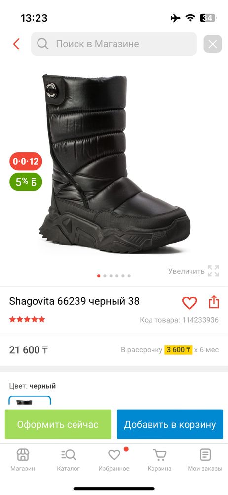 Сапоги зимние Shagovita