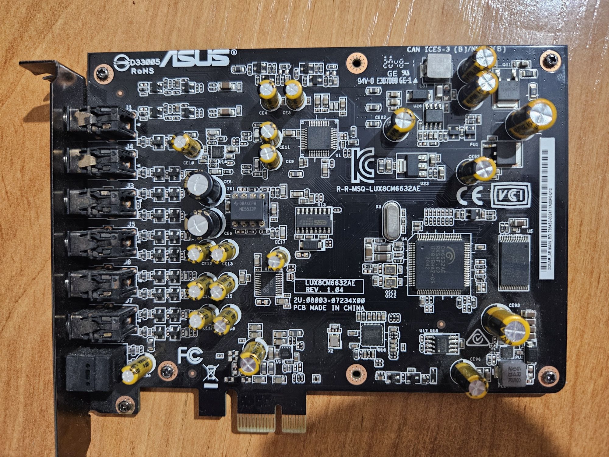 Звуковая карта asus xonar ae, 7.1, 5.1, stereo.