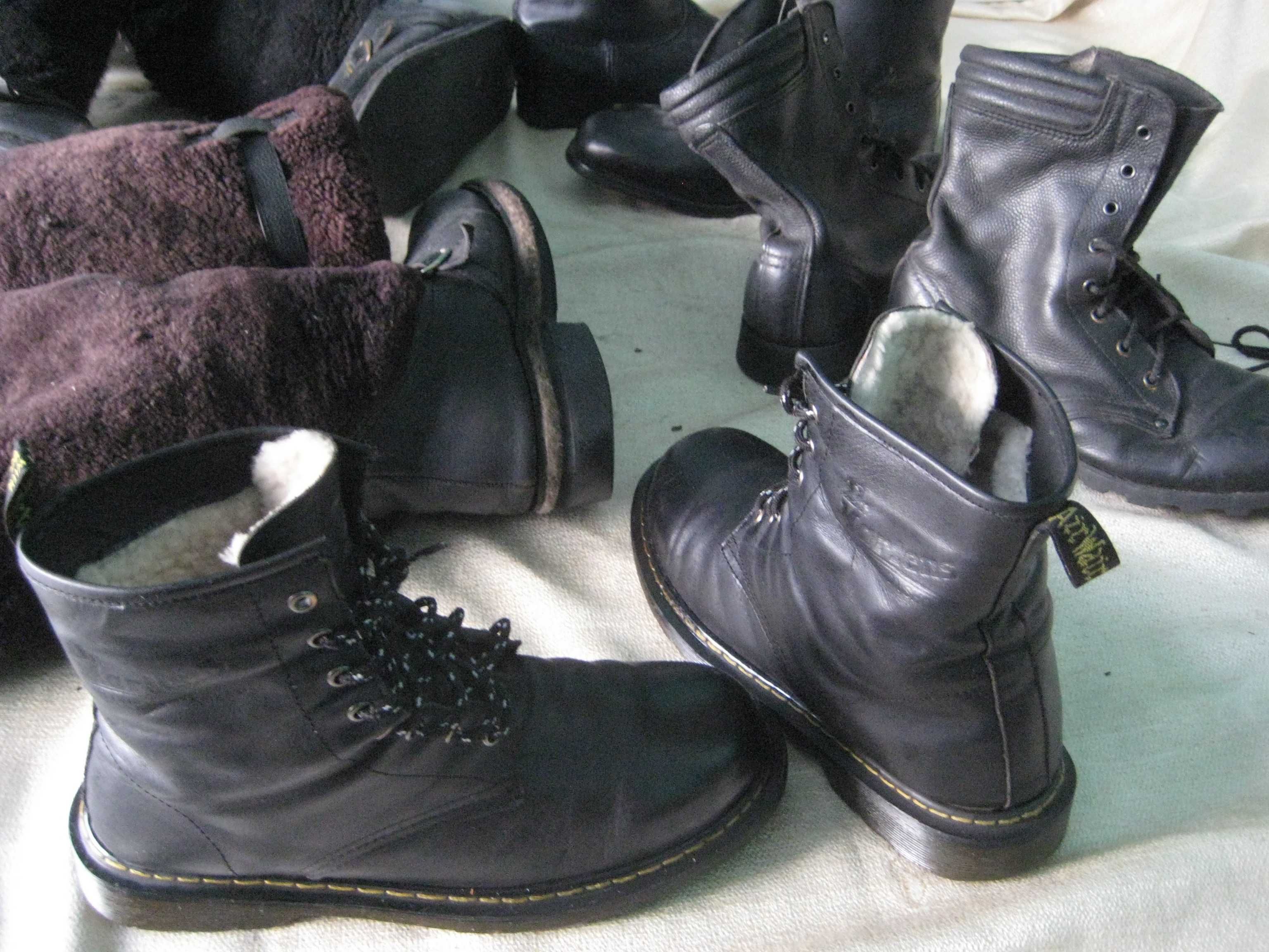 Ботинки 42-43 Размера Берцы и Skechers . Martens Натуральная КОЖА МЕХ