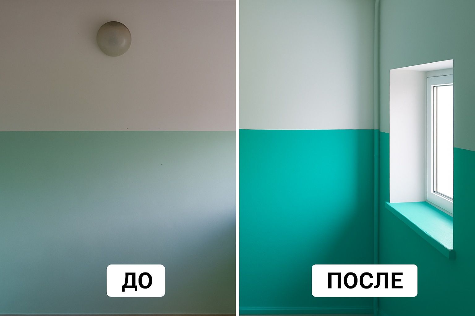 Покраска стен краскопультом
