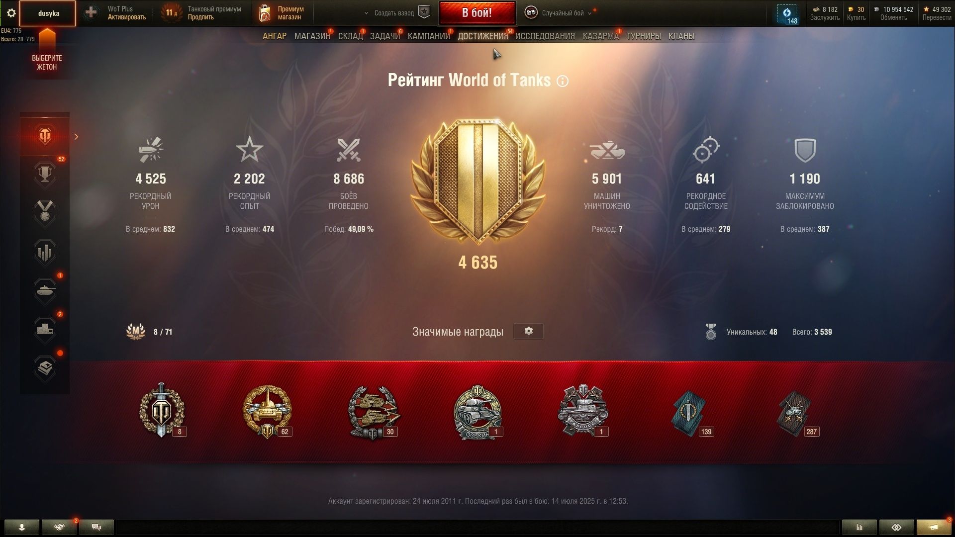 Продажа аккаунта Wot