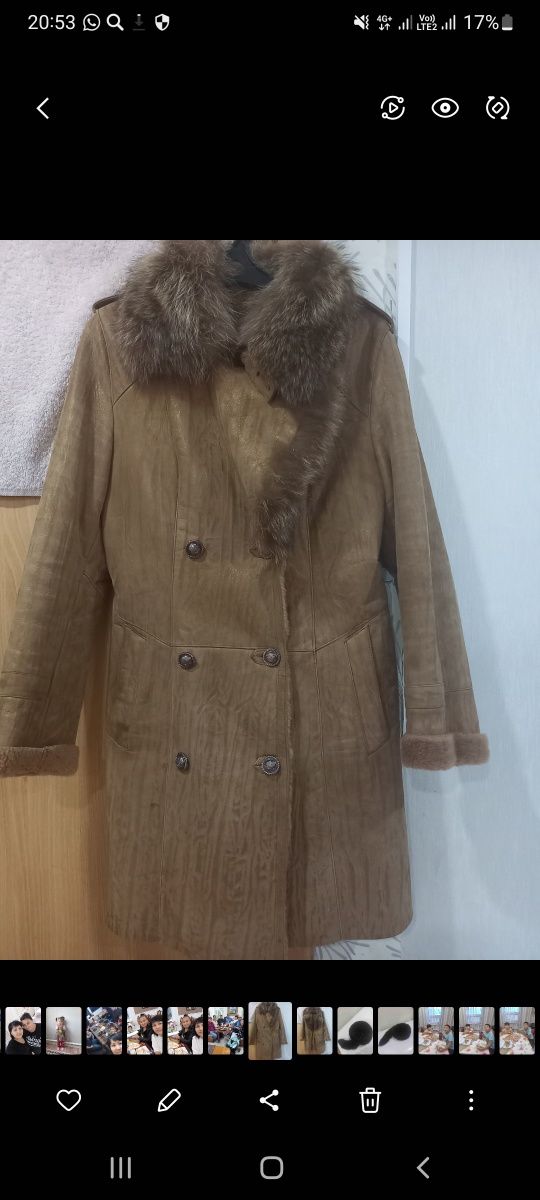 Дубленка натуралныи. Шапка сатылады