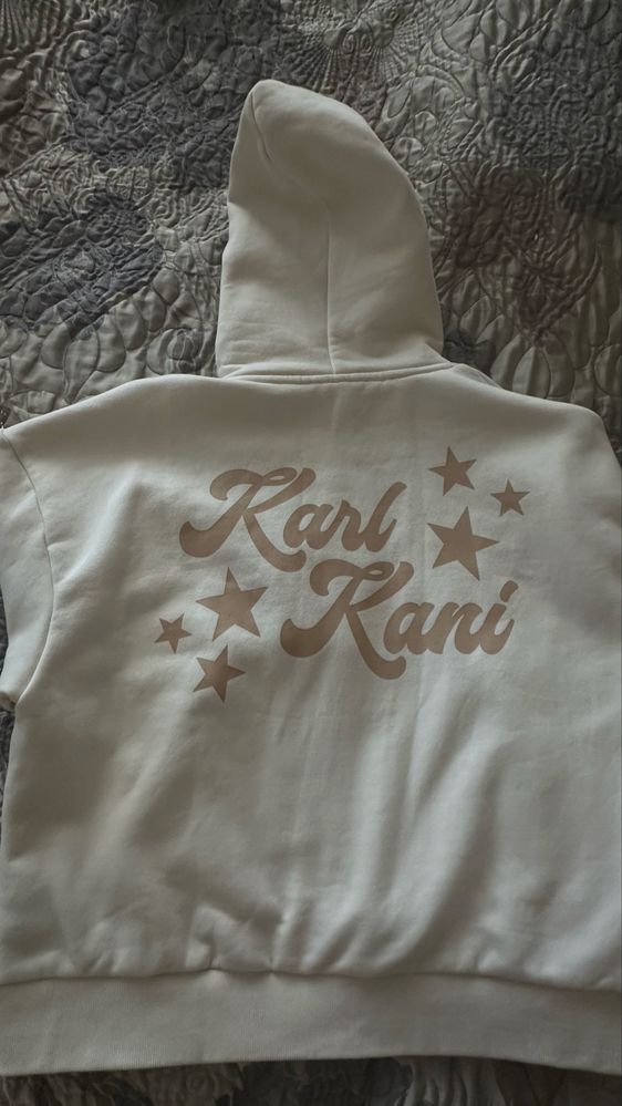 Karl Kani white stars hoodie beige
