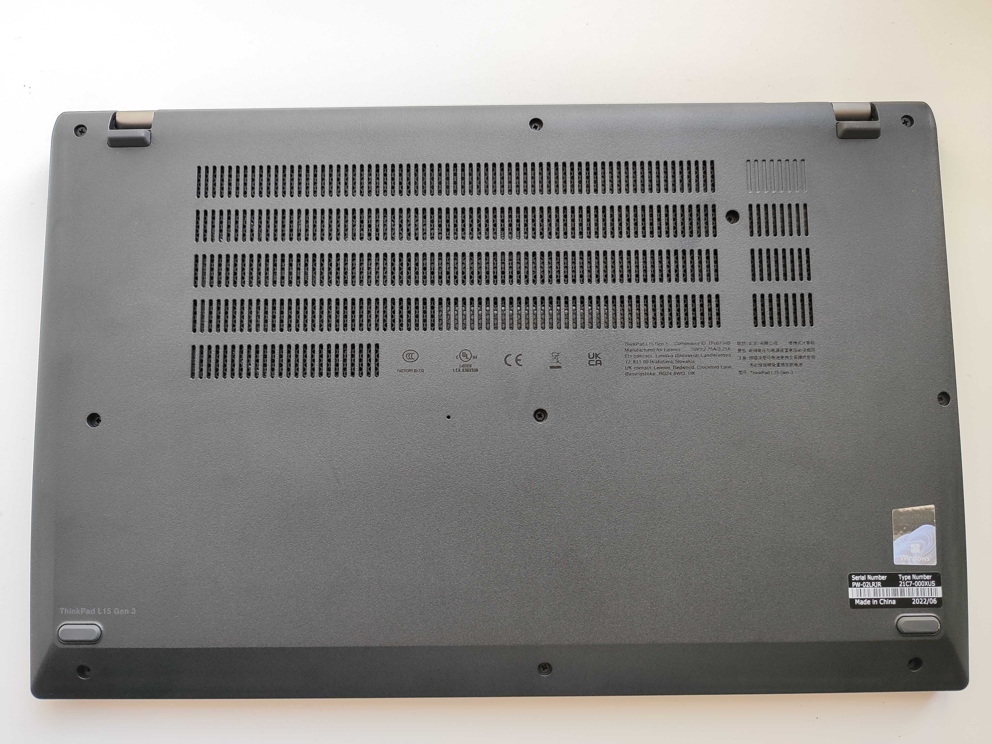 Lenovo ThinkPad L15 Gen3/Ryzen5 5675/16/512/IrCam/TouchScreen