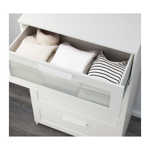 Комод с 4 ящиками БРИМНЭС белый 78x124 см ИКЕА, IKEA