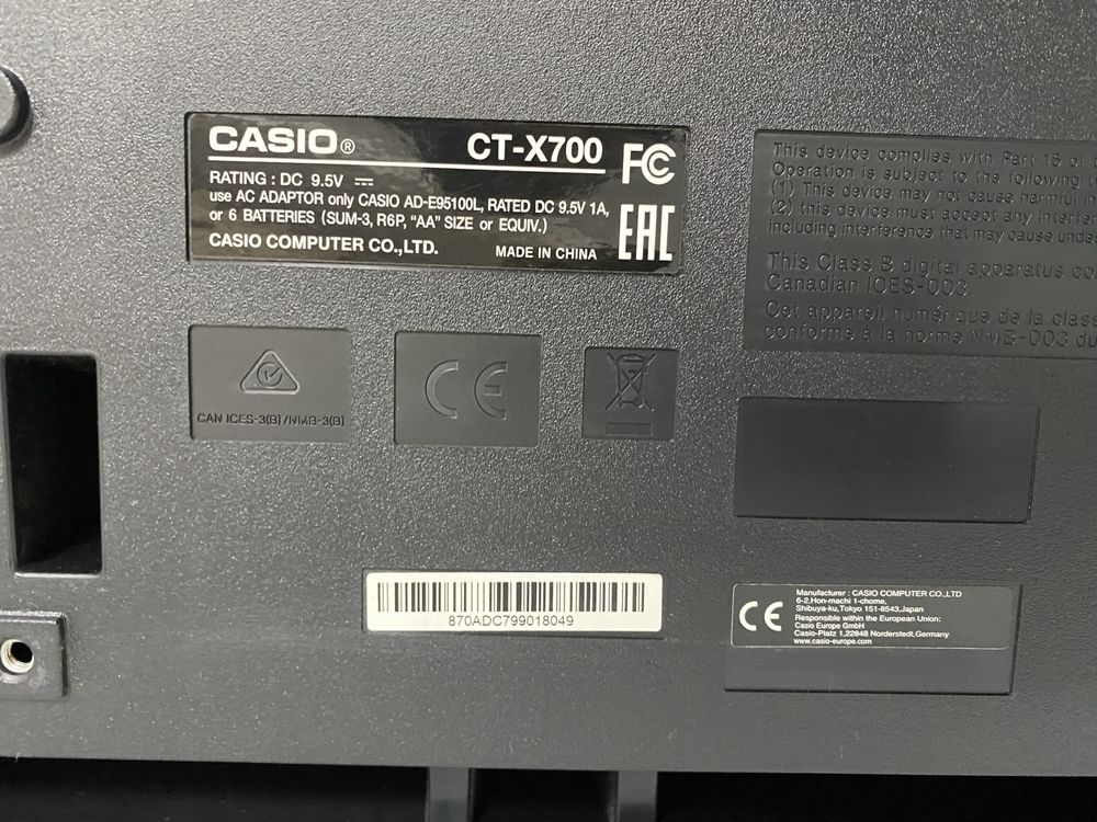 Синтезатор CASIO CT-X700C7