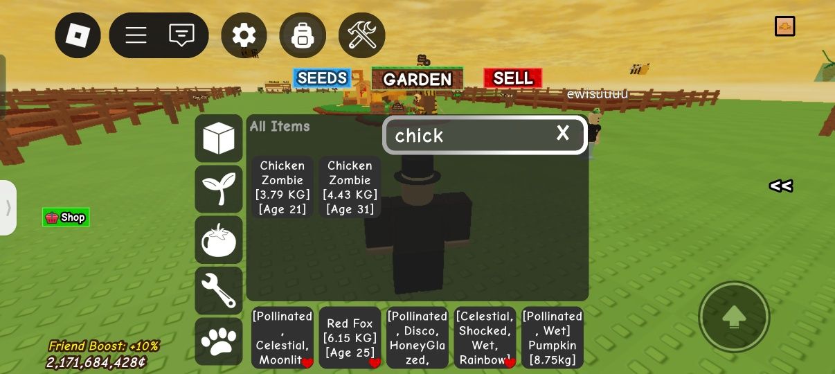 Grow a garden roblox