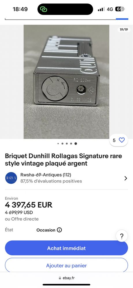 Зажигалка Dunhill Rollagas Signature