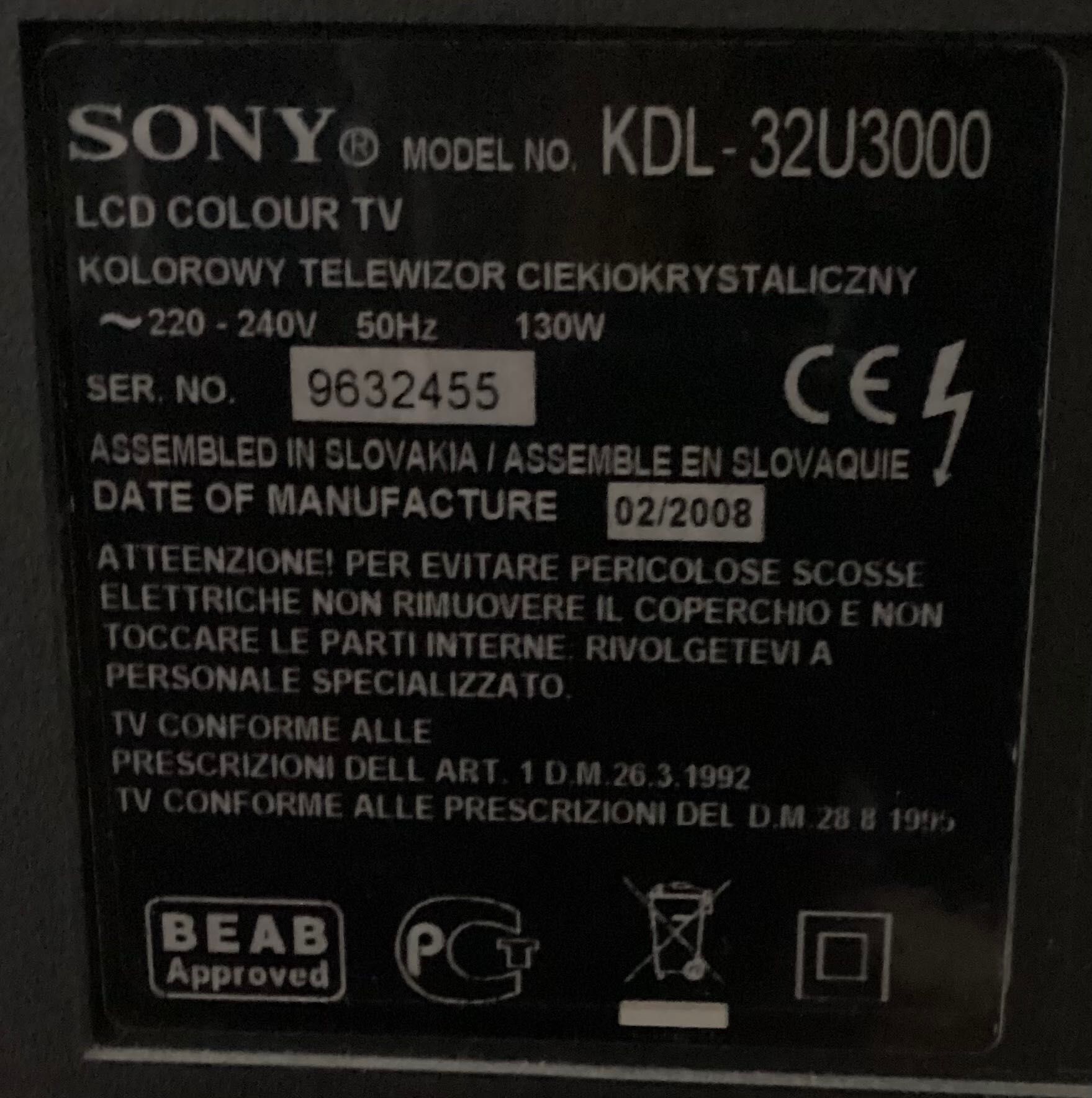 Телевизор SONY Bravia 80cm