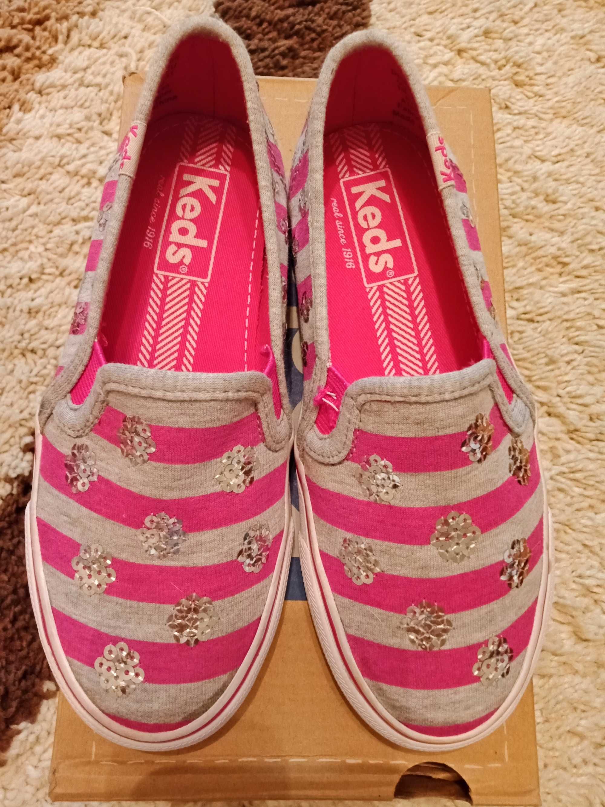 Срочно новые брендовые летние слипоны Keds на девочку 31 размер.