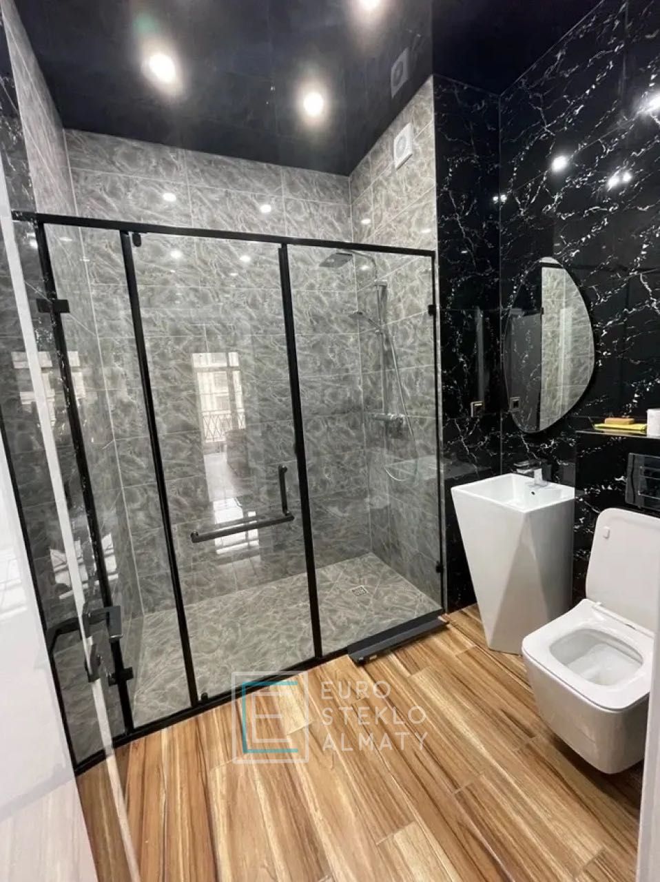 Душ кабина, стеклянная перегородка, LOFT - перегородка - KASPI 0-0-12