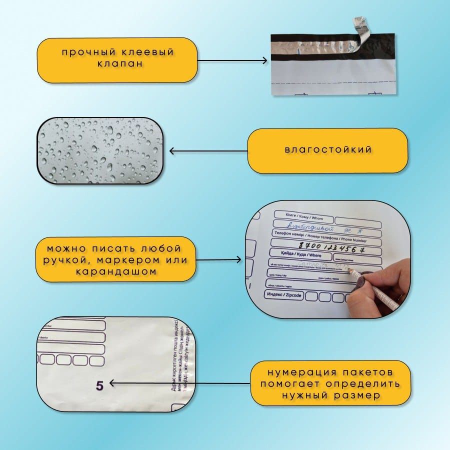 Почтовые пакеты.  Пакеты для казпочты пакеты .