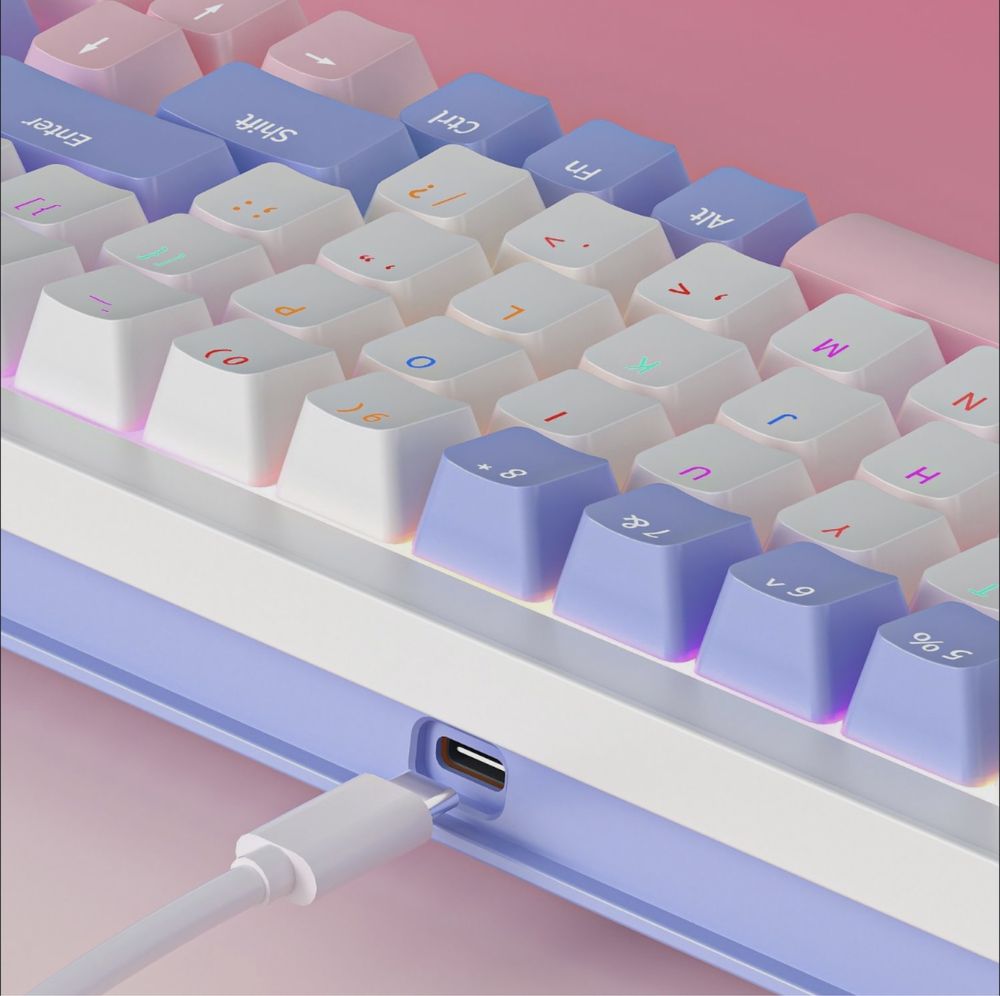 Клавиатура игровая проводная VOROTEX K680 Rose Switch
