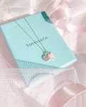Подвеска с розовым сердцем из серебра 925 от Tiffany & Co.