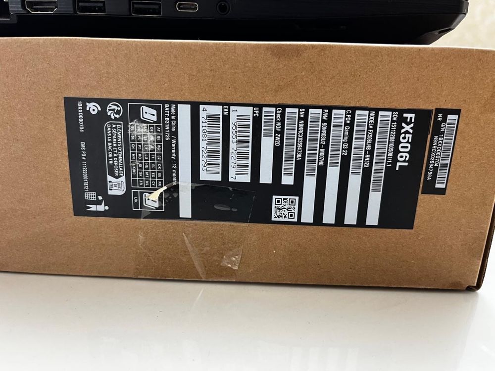 Ноутбук Asus TUF GAMING F15 FX506L 512GB Grey