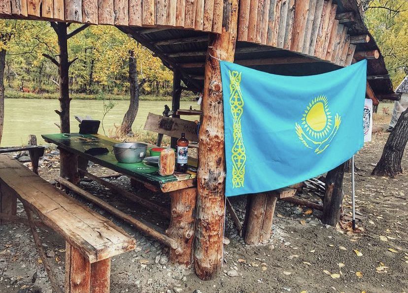 Флаг РК, Флаг Казахстан новый в упаковке