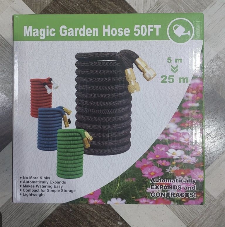 Шланг поливочный с распылителем MAGIC HOSE. Шланг для полива. Шланг