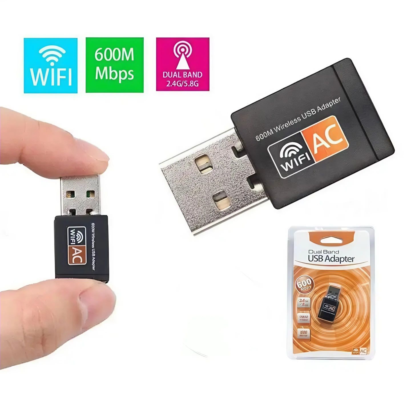 адаптер wi-fi  5-го поколения на пк, ноутбук, телевизор.