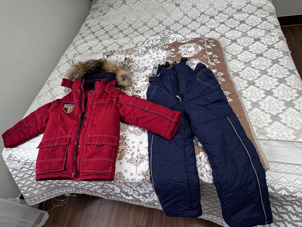 Куртка штаны зимние теплые 8-10 лет