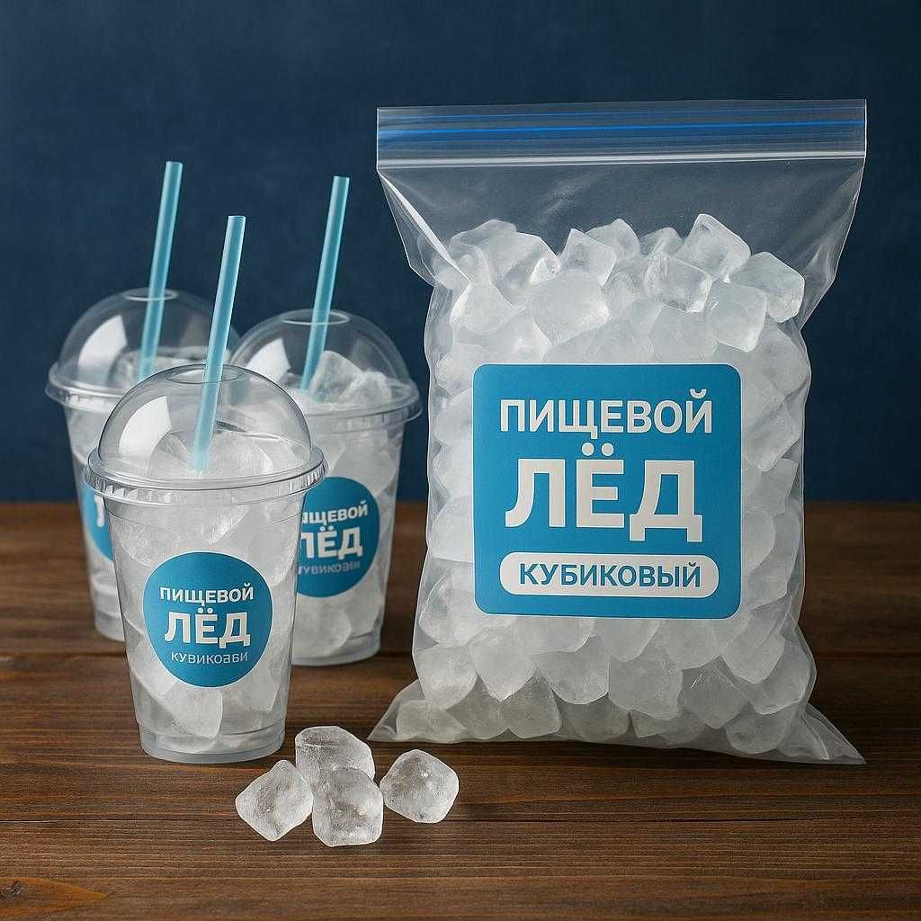 Пишевой ЛЁД В стаканах И пакетах | ДОСТАВКА по АЛМАТЫ | ОПТ И РОЗНИЦА