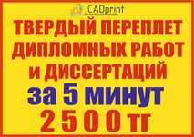 Твердый переплет дипломных работ и магистерских ДИССЕРТАЦИЙ за 5 мин.