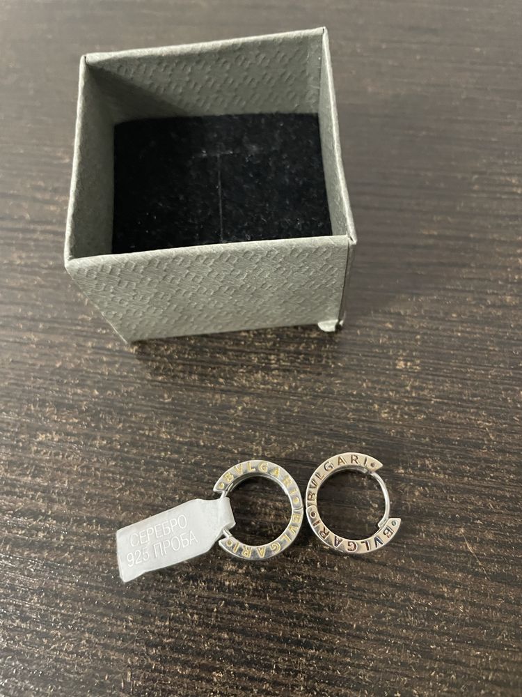 Серебрянные серёжки Bvlgari