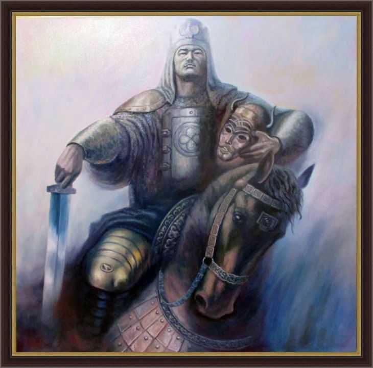 Продаю картину "Памятник шахтерам Караганды". Ручная работа маслом