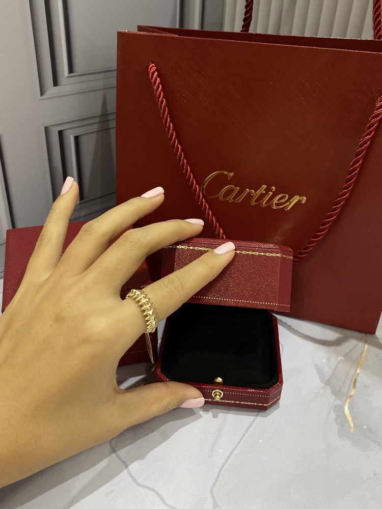 Золотое кольцо Clash de Cartier. Итальянское золото 585 пробы.Доставка