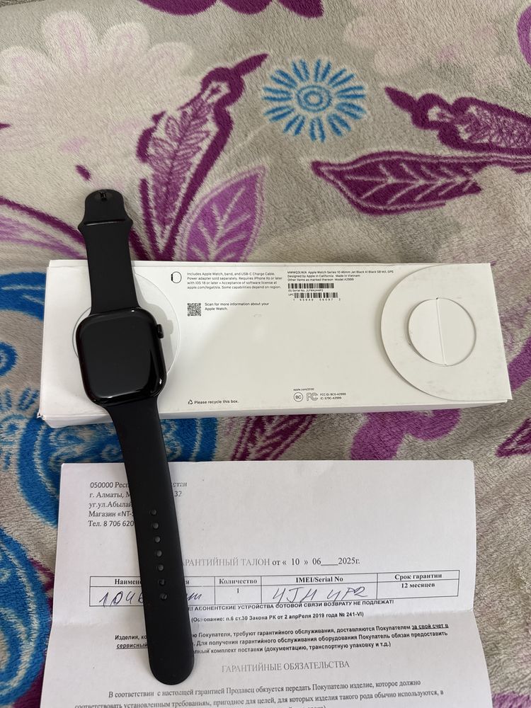 Смарт-часы Apple Watch Series 10 M/L 46 мм черный