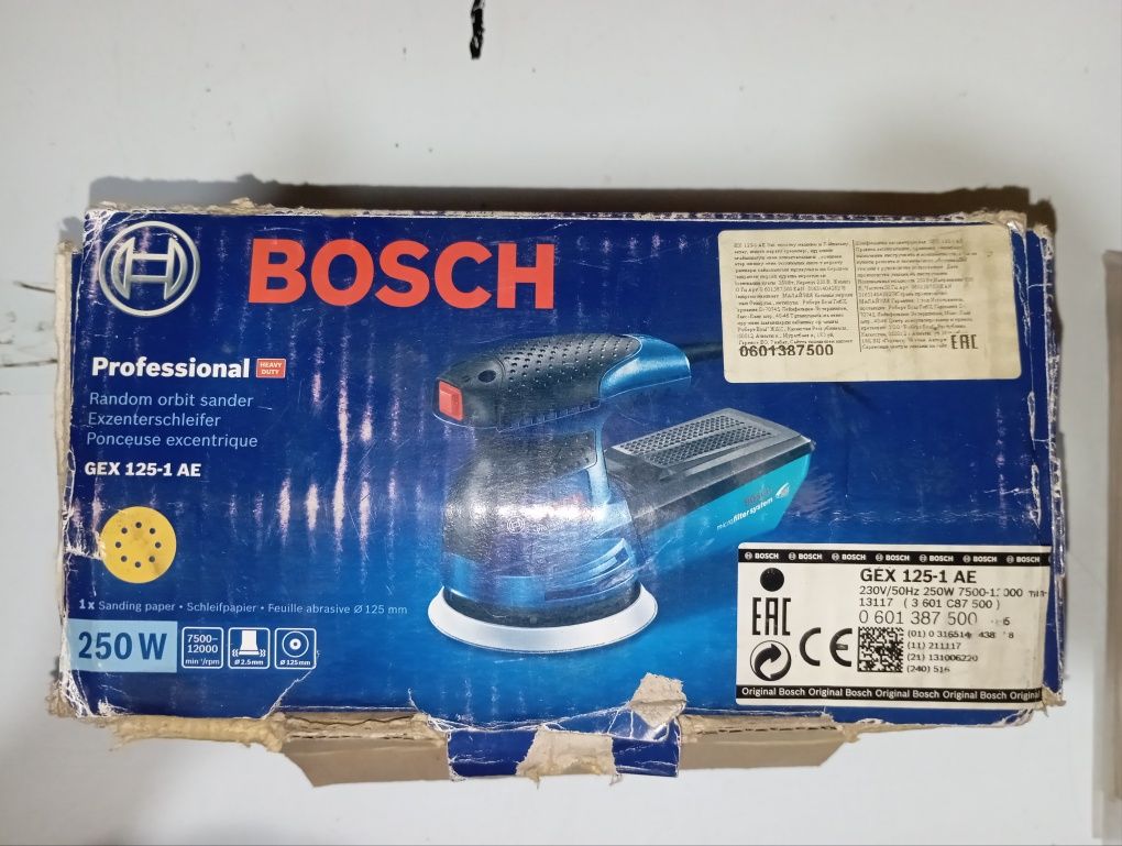 Продам шлифовальную машинку Bosch GEX 125-1AE.