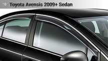 Ветровики оригинал TOYOTA AVENSIS с 2009 г. с креплением и логотипом