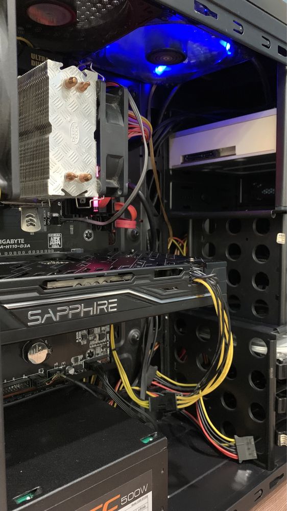 Игровой компьютер- Core i5-6500/8Gb/SSD240Gb+1Tb/Rx 590gme+ 144Hz G3