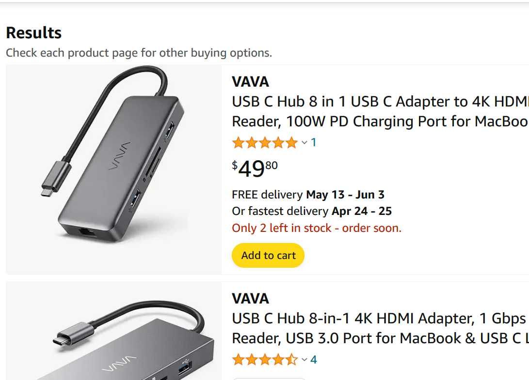 США Новый Юзб Хаб Макбук Концентратор VAVA 7 в 1 USB C Hub 60W PD 4K