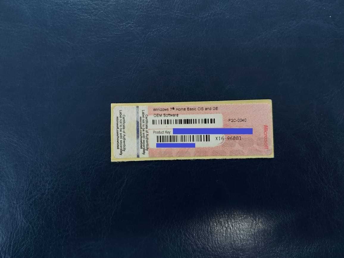Продам лицензию Windows 7