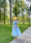 Платье нарядное голубое