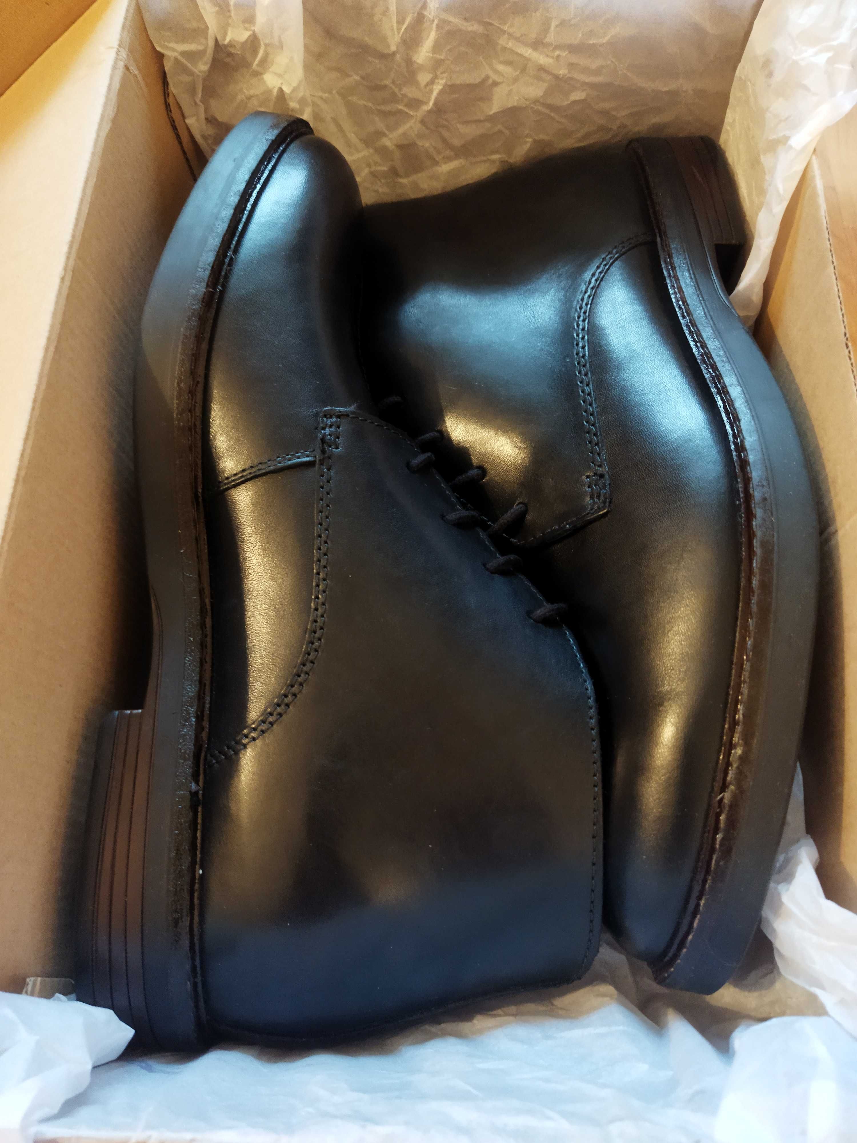 Ботинки модельные Clarks (Великобритания),кожа,оригинал,новые,р-р 43