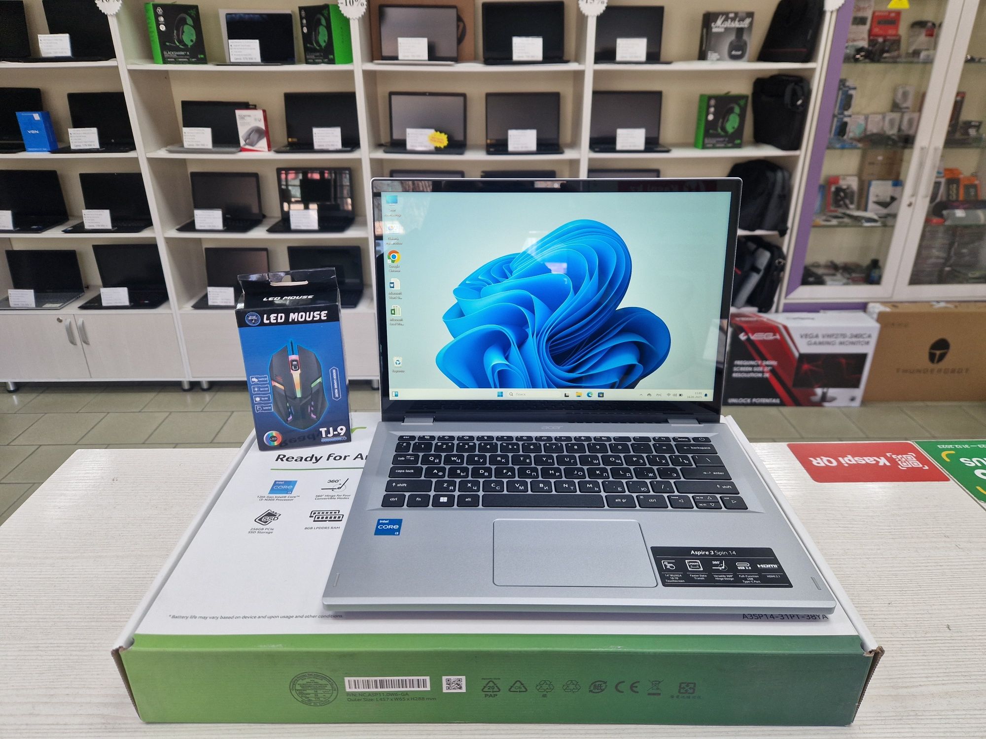 Новые Acer Spin 14 (Сенсорный дисплей, Core i3-N305)