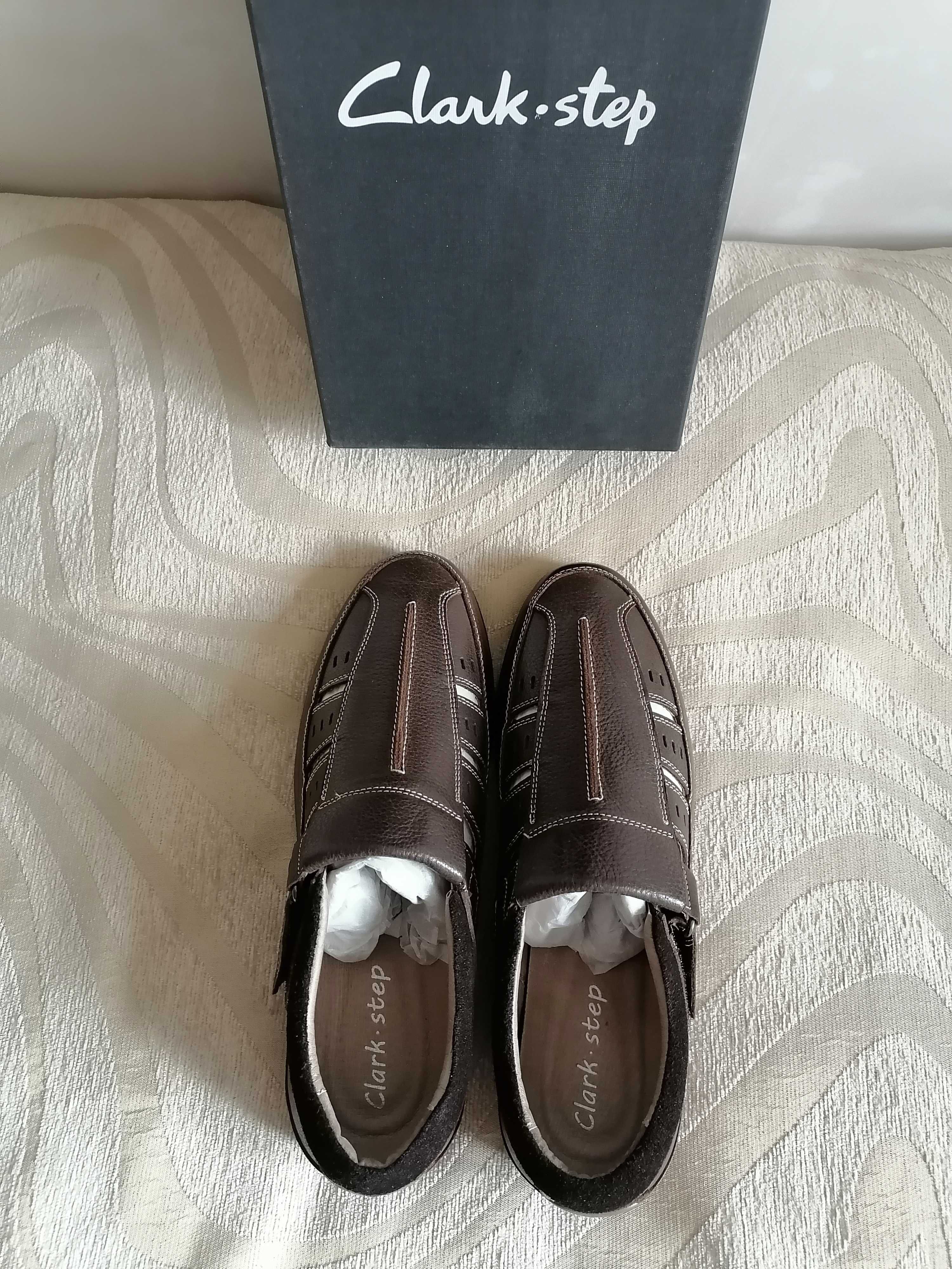 Clark step/разм-42-43/НОВАЯ ОБУВЬ сандали туфли мокасины кросы ботинки
