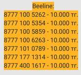 Beeline VIP номера