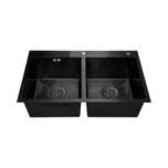 Мойка врезная двойная SMARTECH BLACK 780x430x225