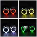 яркие разноцветные светодиодные «ангельские глазки‎» RGB в линзы 2,5″