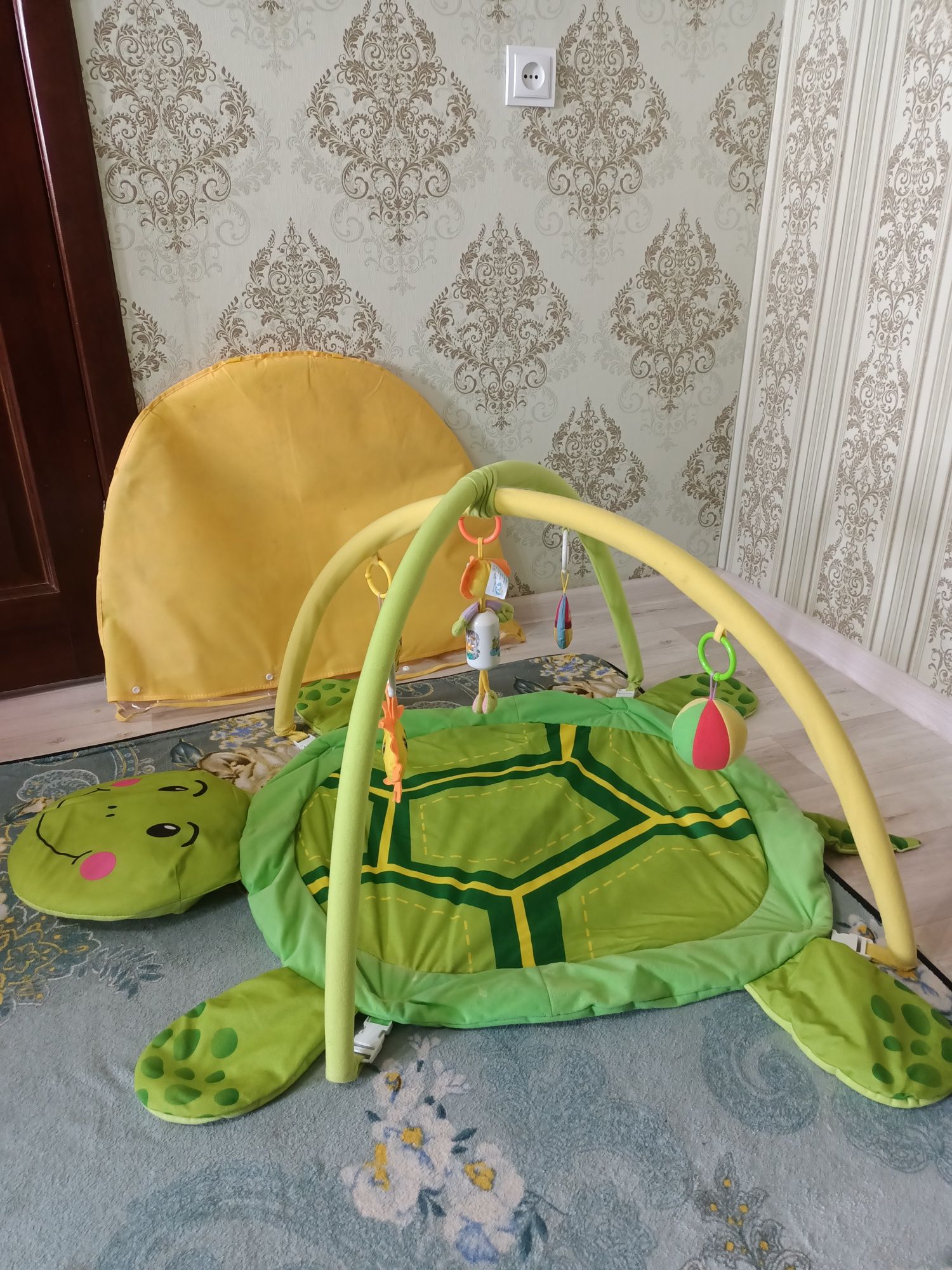 Детские качеля,ходунок,черепашка,коляска