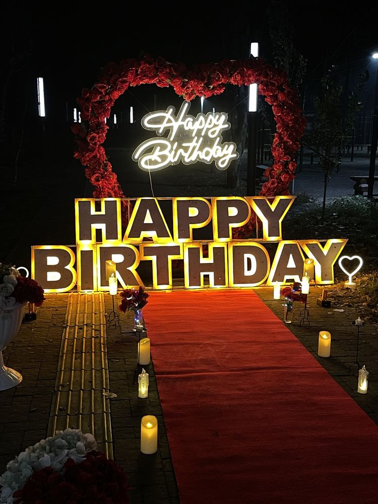 Поздравление с днем рождения! Буквы и надпись Happy birthday!