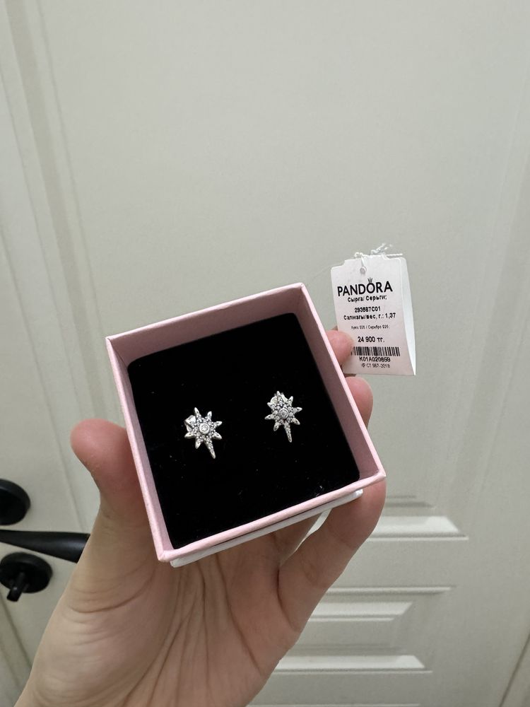Серьги Pandora серебро