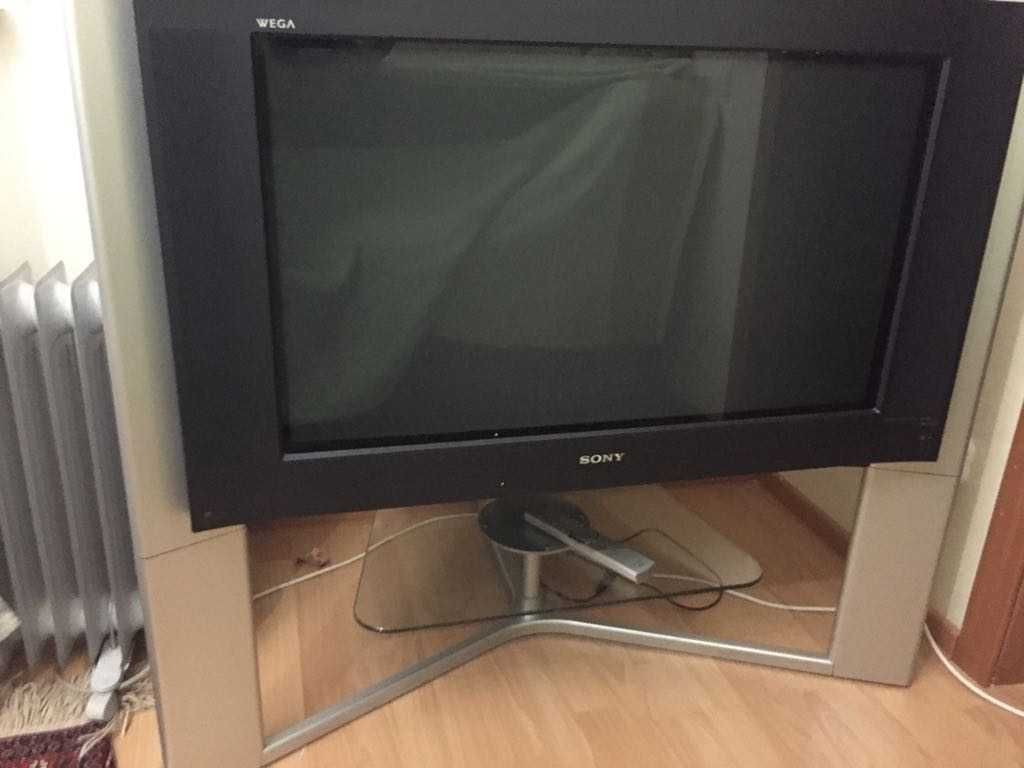 Телевизор Sony 36" с встроенной тумбой, ЭЛТ,  100Гц