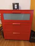 Комод красный IKEA/комод разноцветный