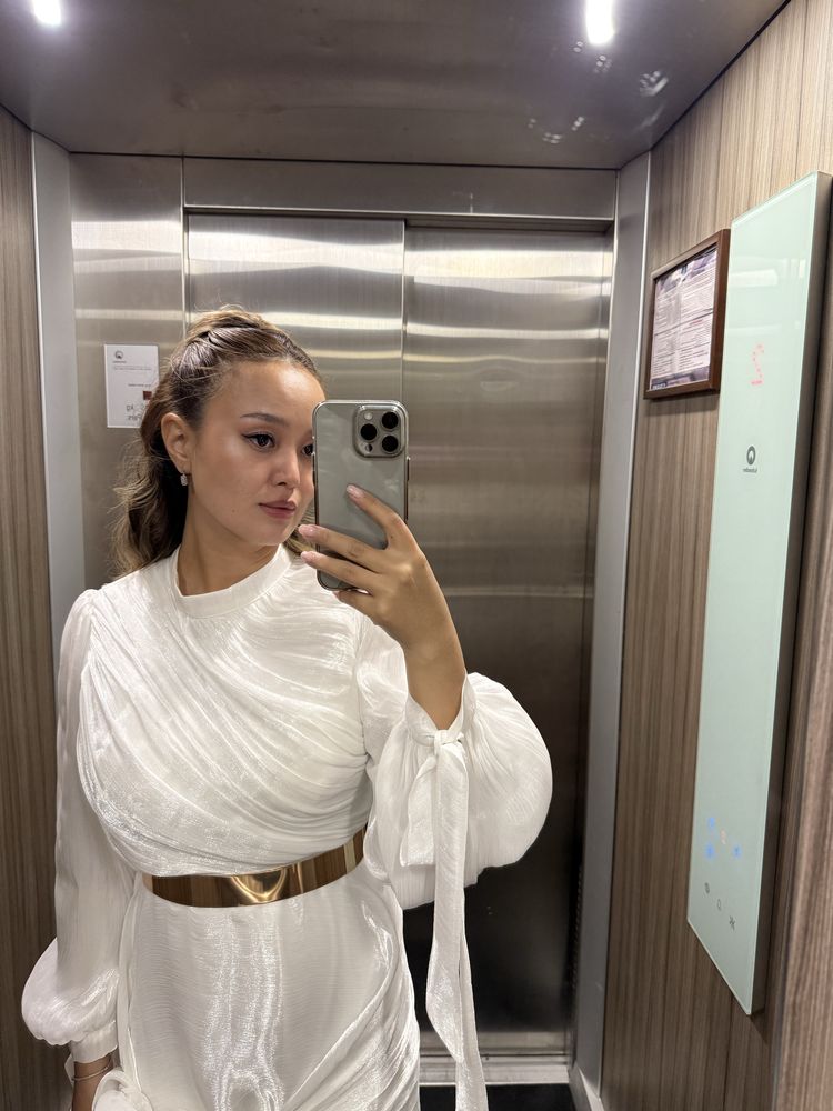 Вечернее белое платье