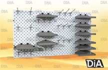 Панель перфорированная, настенная, для магазина и склада shpp