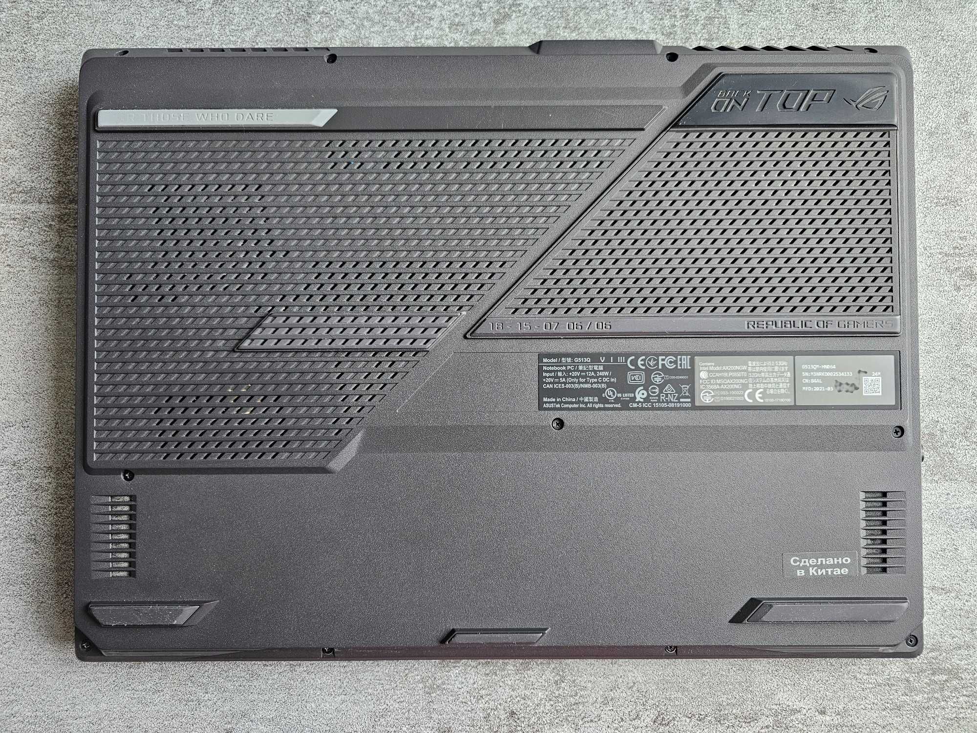 Игровой ноутбук ASUS ROG STRIX Scar G15 Ryzen 7-5800H/16GB/RTX3060